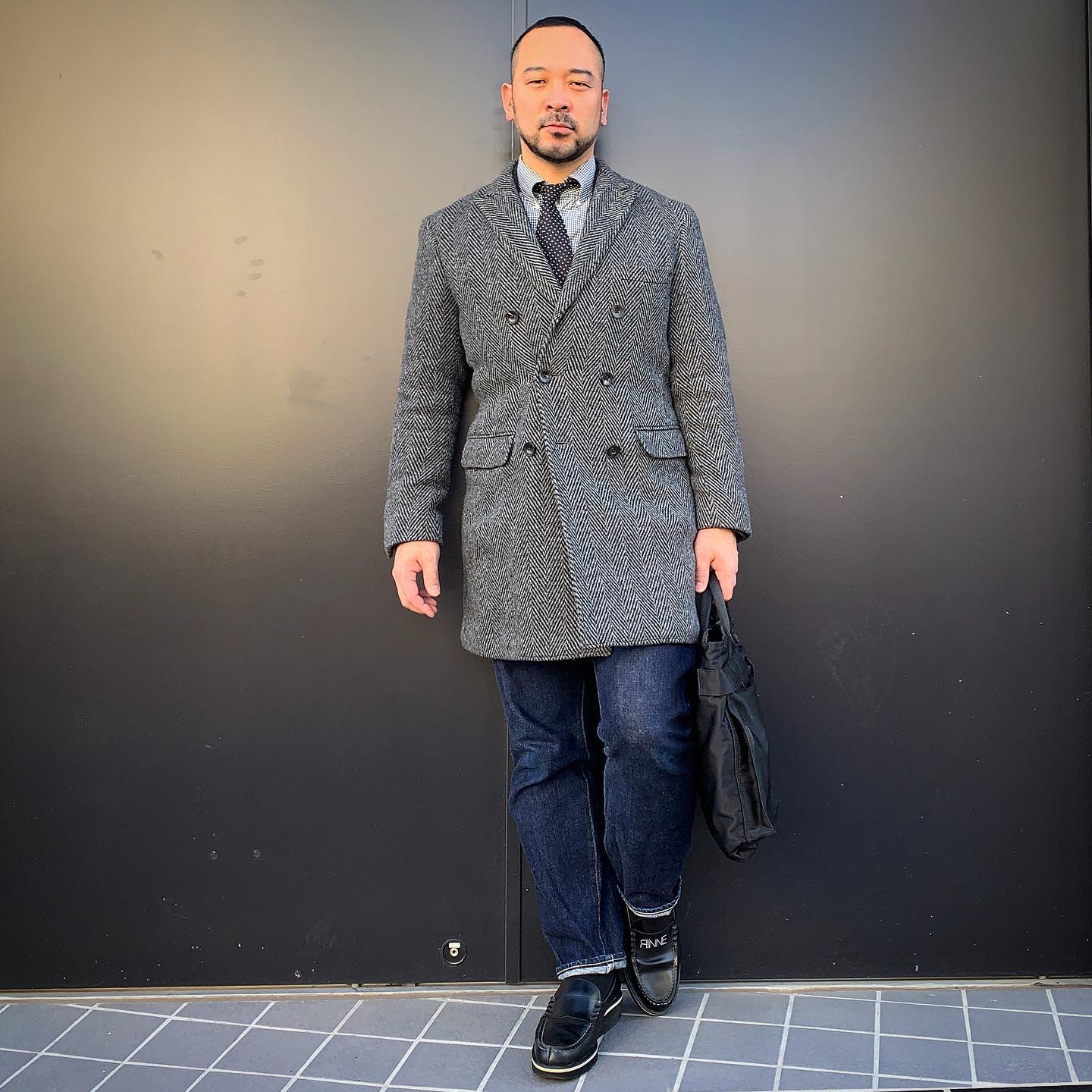 Herring Bone Chesterfield Coat -ubvctokyo